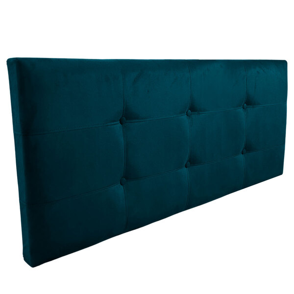 Cabeceira Painel De Camas Box Casal Estofada Agatha Azul