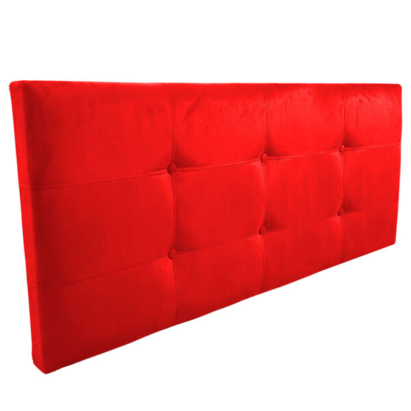 Cabeceira Painel De Camas Box Casal Estofada Agatha Vermelha