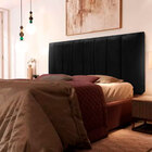 Cabeceira Painel De Camas Box Casal Estofada Laura Preta