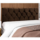 Cabeceira Painel De Camas Box Queen Estofada Kasi Marrom