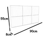 Cabeceira Painel De Camas Box Solteiro Estofada Lari Cinza