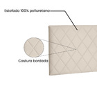 Cabeceira Painel Dubai Para Cama Box Queen 160 Cm Suede Bege
