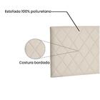 Cabeceira Painel Dubai Solteiro 90cm Suede Bege