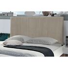 Cabeceira Painel E Calçadeira Baú 90 Cm Vitória Suede Bege