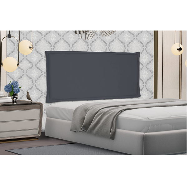 Cabeceira Painel Garden Para Cama Box King 195 Cm Suede Cinza