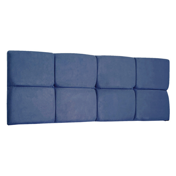 Cabeceira Painel King 1 95m Nina Suede - Pallazio - Azul Mari