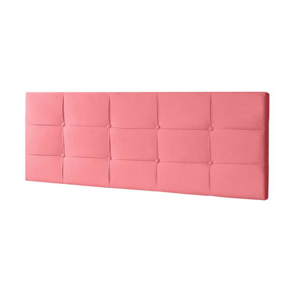 Cabeceira Painel King 1 95m Roma Suede Rosa - Pallazio