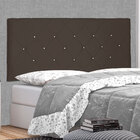 Cabeceira Painel King 1 95m Tânia Suede Marrom Café - Pallazio