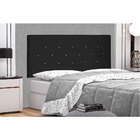 Cabeceira Painel King 1 95m Tânia Suede - Pallazio - Preto