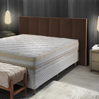 Cabeceira Painel King Estofada Marrom 1,93m Wingerd