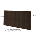 Cabeceira Painel King Estofada Marrom 1,93m Wingerd