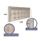 Cabeceira Painel King Estofada Veneza Diamond 10 Suede Liso B