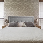 Cabeceira Painel King Veneza Luxor 05 Linho Cinza 195 X 60 Rbl