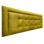 Cabeceira Painel King Veneza Luxor 10 Suede Liso Amarelo 195