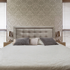 Cabeceira Painel King Veneza Luxor 10 Suede Liso Mascavo 195