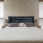 Cabeceira Painel King Veneza Luxor 10 Suede Liso Preto 195 X