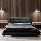 Cabeceira Painel King Veneza Luxor 10 Suede Liso Preto 195 X