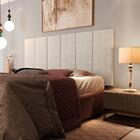 Cabeceira Painel Million Cama Box Queen 1,60 Bege Areia