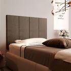 Cabeceira Painel Million Cama Box Solteiro 0,90 Marrom