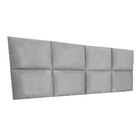 Cabeceira Painel Modulada Queen 1 60m Lorena Suede Cinza - Pa