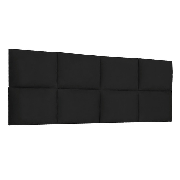 Cabeceira Painel Modulada Queen 1 60m Lorena Suede Preto - Pa