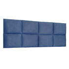 Cabeceira Painel Modulada Solteiro 0 90m Lorena Suede Azul Ma