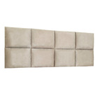 Cabeceira Painel Modulada Solteiro 0 90m Lorena Suede Bege -