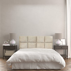Cabeceira Painel Modulada Solteiro 0 90m Lorena Suede Bege -