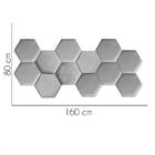 Cabeceira Painel Modulado Colmeia Blogueirinha Estofada 160cm