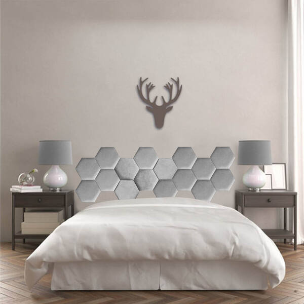 Cabeceira Painel Modulado Colmeia Blogueirinha Estofada 195cm