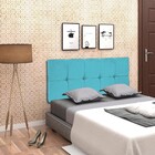 Cabeceira Painel Nina Para Cama Box Casal 140 Cm Suede Azul T