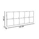 Cabeceira Painel Nina Para Cama Box Casal 160 Cm Suede Azul T