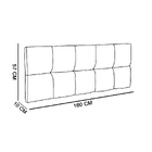 Cabeceira Painel Nina Para Cama Box Queen 160 Cm Linho Grosso