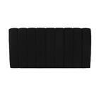 Cabeceira Painel Olivia Casal 140 Cm Veludo - D'rossi - Preto