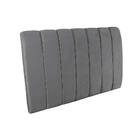 Cabeceira Painel Olivia Solteiro 90 Cm Veludo Grafite Trabalh