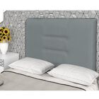 Cabeceira Painel Para Quarto Solteiro Sabrina W01 Corino Cinz