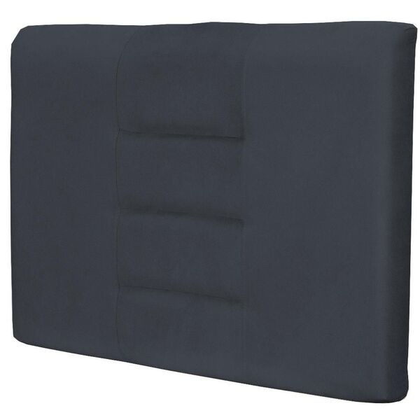 Cabeceira Painel Para Quarto Solteiro Sabrina W01 Suede Preto