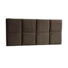 Cabeceira Painel Poliana 195 Cm King Suede Deluxe Marrom
