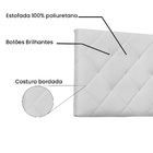 Cabeceira Painel Queen 1 60m Tânia Corano Branco - Pallazio
