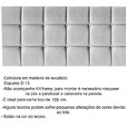 Cabeceira Painel Queen Estofada Cama Box Espanha 160 Cm  Sued