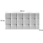 Cabeceira Painel Queen Estofada Cama Box Espanha 160 Cm  Sued