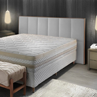 Cabeceira Painel Queen Estofada Cinza 1,58m Wingerd