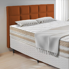 Cabeceira Painel Queen Estofada Ocre 1,58m Trezire