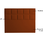 Cabeceira Painel Queen Estofada Ocre 1,58m Trezire