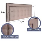 Cabeceira Painel Queen Estofada Veneza Diamond 10 Linho Bege