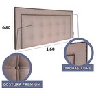 Cabeceira Painel Queen Estofada Veneza Diamond 10 Linho Bege