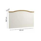 Cabeceira Painel Queen Smile  Creme/carvalho