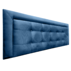 Cabeceira Painel Queen Veneza Luxor 10 Suede Liso Azul Royal