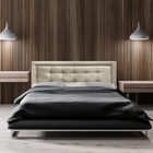 Cabeceira Painel Queen Veneza Luxor 10 Suede Liso Bege 160 X