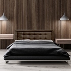 Cabeceira Painel Queen Veneza Luxor 10 Suede Liso Marrom 160